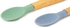 طقم ملاعق بامبو عضوي من سيترون - قطعتان بلون أخضر/ أزرق فاتح