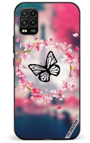 Protective Case Cover For Xiaomi Mi 10 Lite 5G Butterfly in Flower Ring Design Multicolour