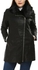Miss Venus Fur Collar Leather Jacket-Black
