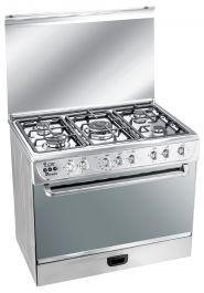 Unionaire Freestanding i-Steel Gas Cooker, 5 Burners, Stainless Steel, 90 cm - C6090SS-FC-511-I-F