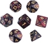 Polyhedral 7-Die Dice Set for Dungeons and Dragons with Black Pouch (Red Black)