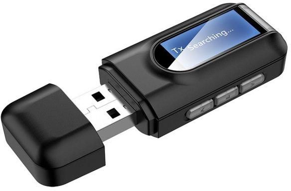 T11 2 In 1 USB Bluetooth 5.0 Transmitt Er With LCD Screen