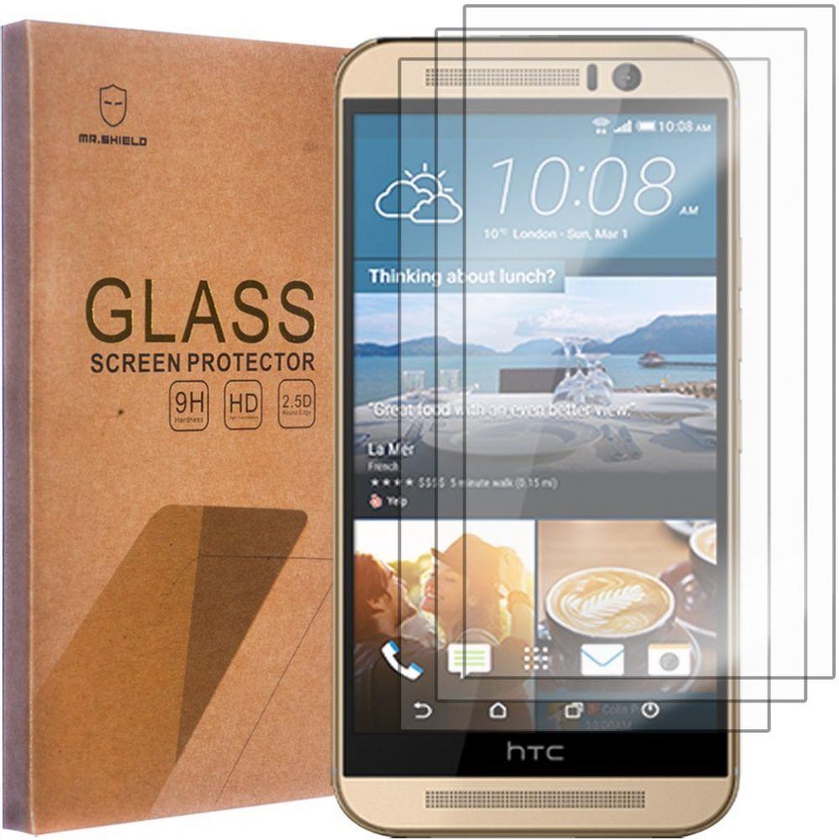 3Pack Mr Shield For HTC One M9 Tempered Glass Screen Protector