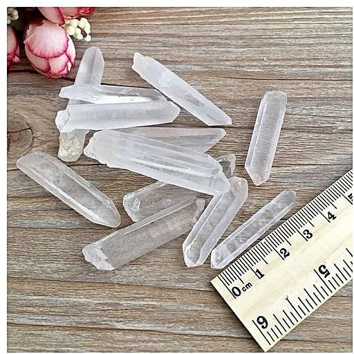 Generic Stone Single Grinding Natural Geometry White Crystal Column Decoration Pointed