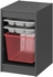 TROFAST Storage combination with box/trays - grey grey/light red 34x44x56 cm