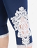 Plus Size Lace Panel Capri Leggings with Pocket - L | Us 12