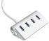 Sabrent 4 Port Silver Aluminum Usb 3.0 Hub For Imac, Macbook Or Any Pc [silver] (hb-mac3