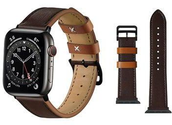 Genuine Leather Replacement Band For Apple Watch Series 6/SE/5/4/3/2/1 Brown