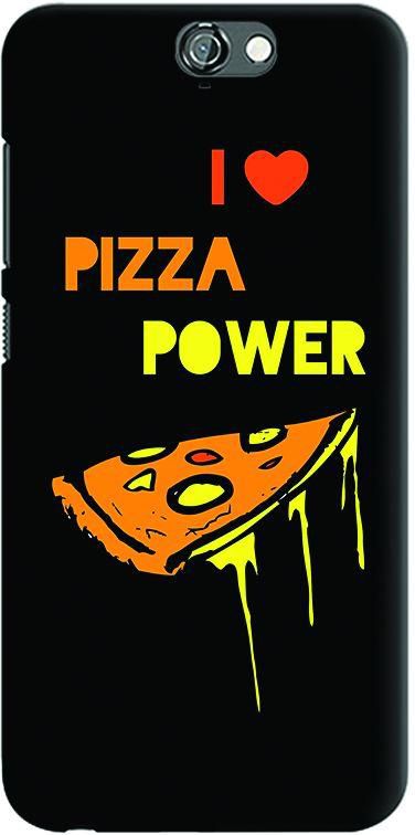 Stylizedd HTC One A9 Slim Snap Case Cover Matte Finish - I love Pizza (Black)