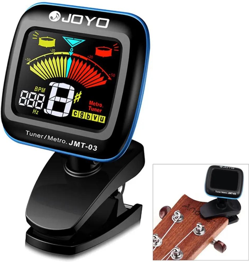 JOYO JMT - 03 360 Degrees Rotation Color LCD Guitar Tuner Metronome for Bass Ukulele Violin