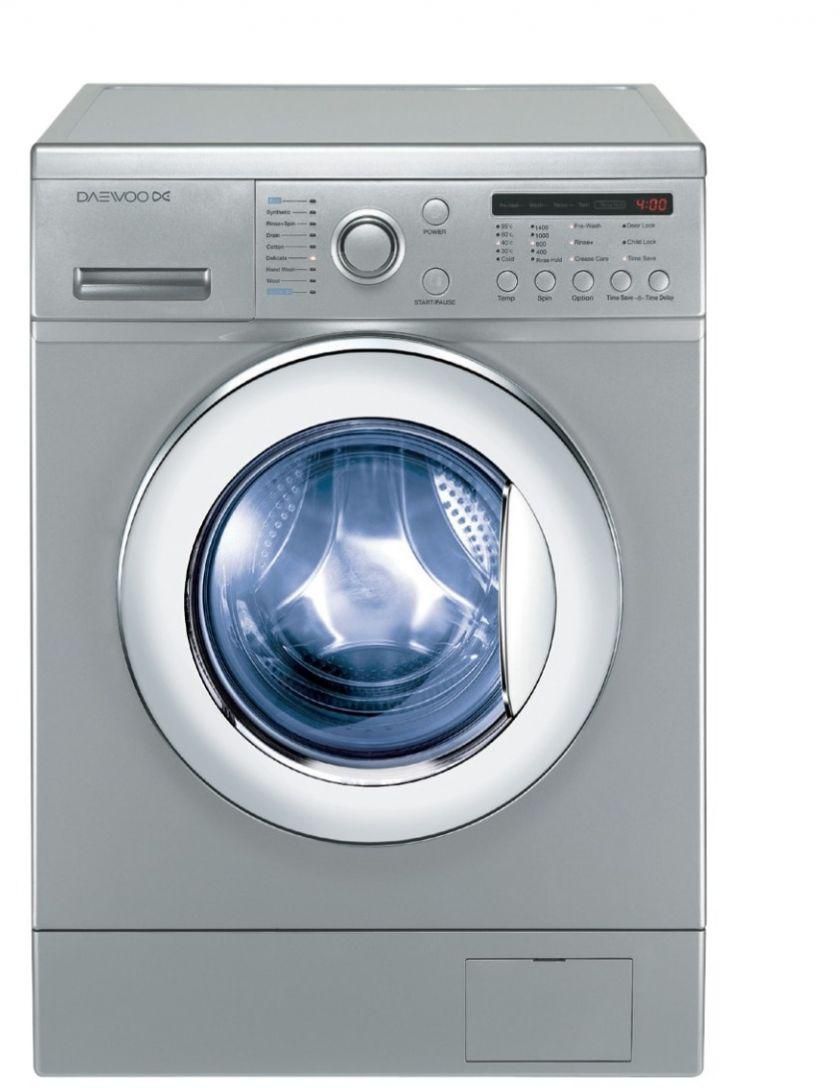 Daewoo Front Loading Washing Machine, 8 KG, Silver- DWD-F1043