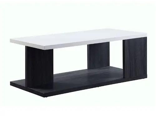 Coffee Table, 80 cm, White / Black - NCT115