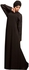 Elegant Black Abaya made of Crepe Size Medium