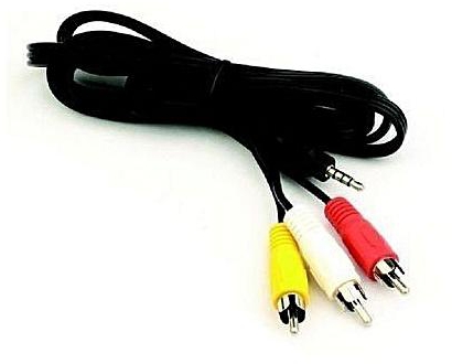 Generic 3.5MM Jack Plug to 3 RCA Male Connectors Adapter Audio Video Cable - Black
