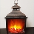 TheMohrim Fireplace Lanterns: Decorative Flameless LED Lantern, Battery and USB Operated with 6-Hour Timer, Indoor/Outdoor Use (Black, No Heater Function)