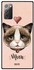 Cat Printed Case Cover For Samsung Galaxy Note20 Pink/Brown/Beige