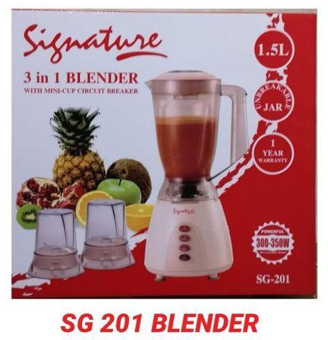 Signature 3 In 1 Blender With Grinder And Chopper -1.5L