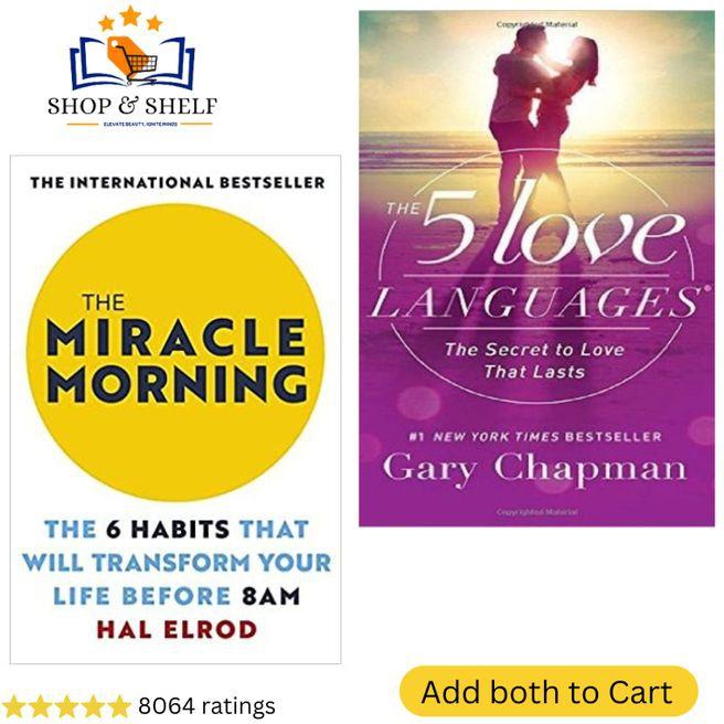 The Miracle Morning By Hal Elrod + The 5 Love Languages By Gary Chapman