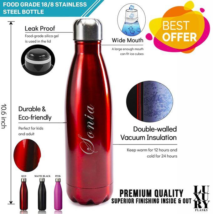 SONIA Stainless Steel Water Bottle 500ML - Perfect To Go