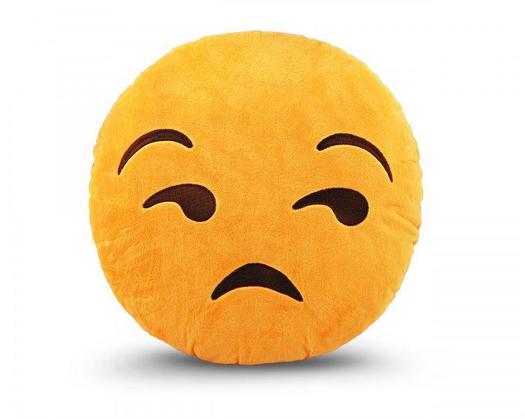 Emoji  Yellow Round Cushion Pillow size 40cm