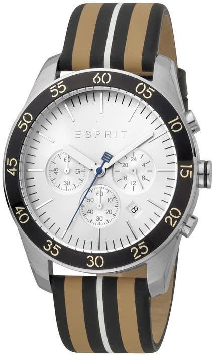 Get Esprit ES1G204L0015 Casual Watch for Men, Analog, Leather Band - Black Beige with best offers | Raneen.com