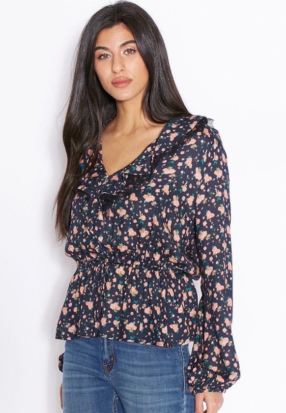 Frill Floral Top