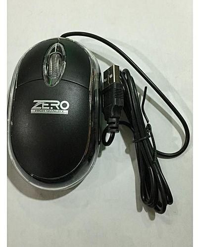 zero Optical Wired Mouse - Black