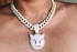 Iced Out Cuban Link Chain With Iced Out Clown Pendant Gold