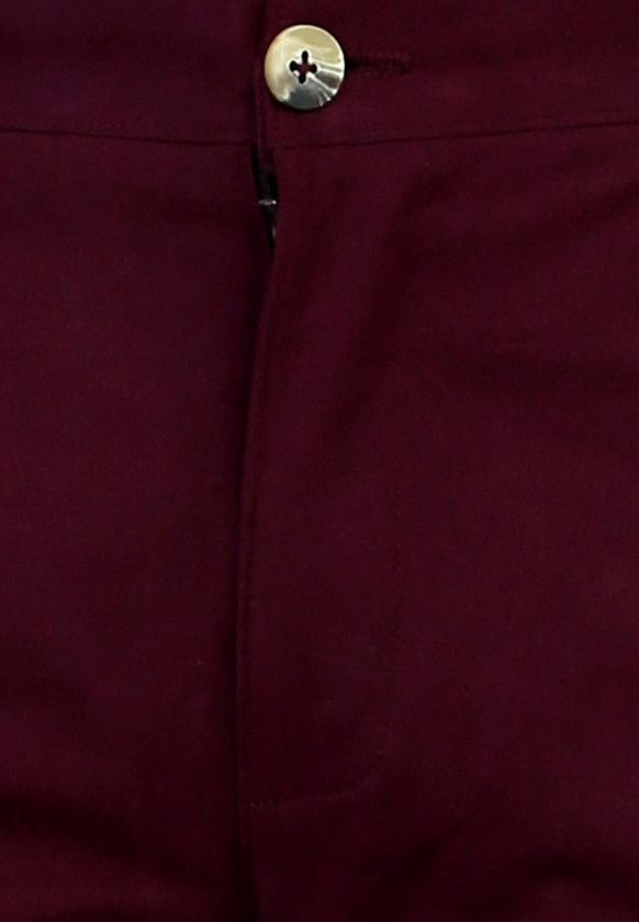 مستر باتن - Wine Cotton Trouser With Cuff -  DOGTR06