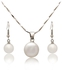 (MM232) 18k Gold white Plated Pearl Jewelry Set
