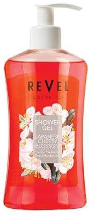 Revel Japanese Cherry Blossom Shower Gel 1000ml Pink, Gentle Cleansing, Deep Moisturizing, Daily Use, Moisturising Body Wash, For Men & Women, Bath & Body, For All Skin Types
