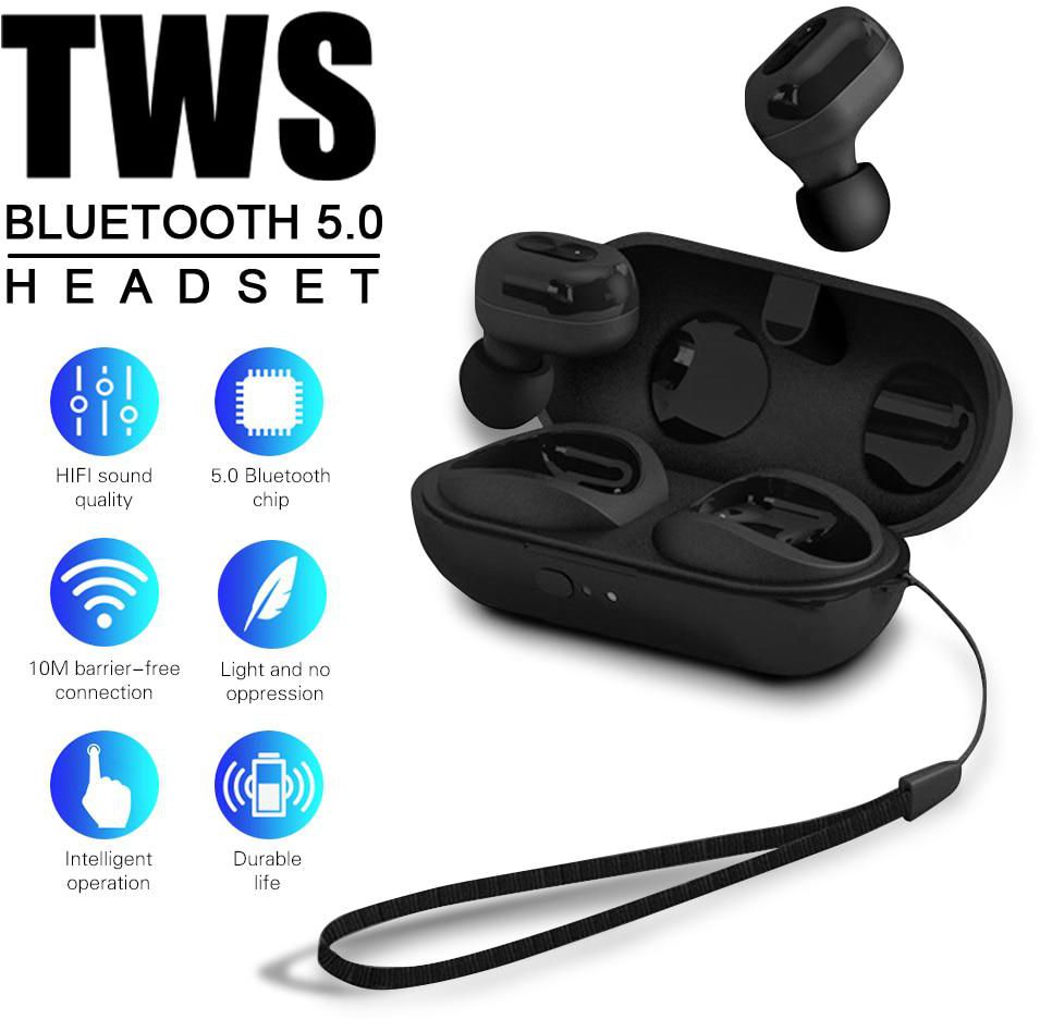 New HIFI Tws Headphone Wireless Bluetooth 5.0 Earphone Mini Earbuds With Mic Charging Box Sport Headset For Smart Phone