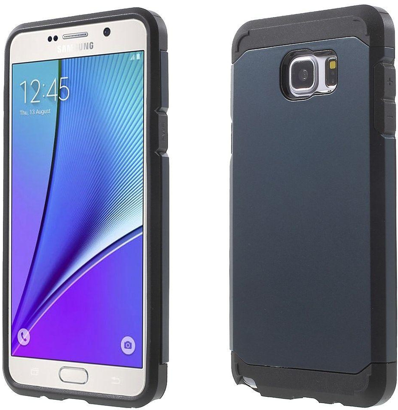 Samsung Galaxy Note5 N920 - TPU   PC Hybrid Phone Case - Dark Blue