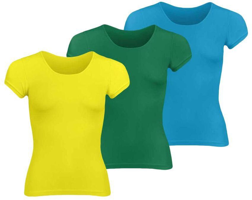 Silvy Set Of 3 T-Shirts For Women - Multicolor, Large