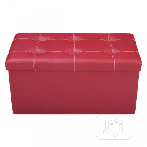 Leather Ottoman Storage Seat Box, Leather Box Storage