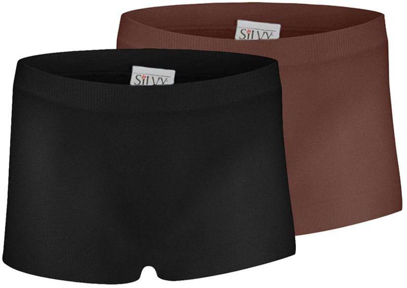 Silvy Set Of 2 Casual Shorts For Girls - Black Brown, 6 - 8 Years