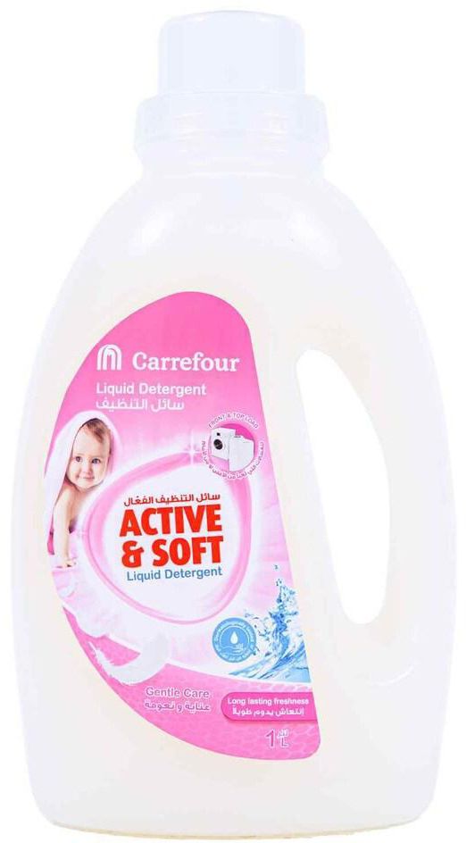Carrefour Active And Soft Baby Liquid Sensitive Detergent 1L