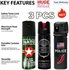 3PC KEYCHAIN KEY RING HOLDER WITH SELF PROTECTION SPRAY