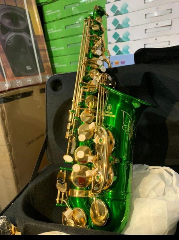 Yamaha Green And Gold Professional Alto Saxophone