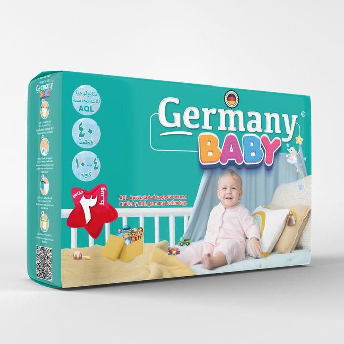 Germany Baby حفاضات جيرمني بيبي مقاس 3 من 4ك حتى 10ك - 40قطعة