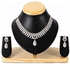 YouBella Stylish Latest Traditional Jewellery Gold Plated and American Diamond Jewellery Set for Women (White)(YBNK_3082_FON)