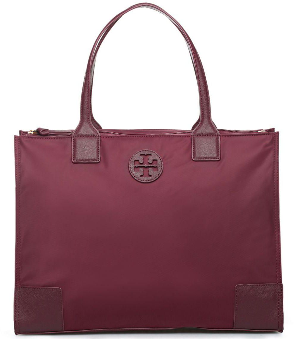 Tory Burch 41159800-624 Packable Ella Tote Bag for Women - Nylon, Shiraz