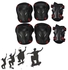 Universal 6 Pack / Skateboarding Sports Protective Gear - Black