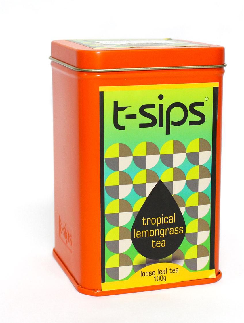 T-Sips Tropical Lemongrass - Loose Leaf - Metal Tin