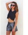 The Hipster Lift Me Up Crop Top Black Small