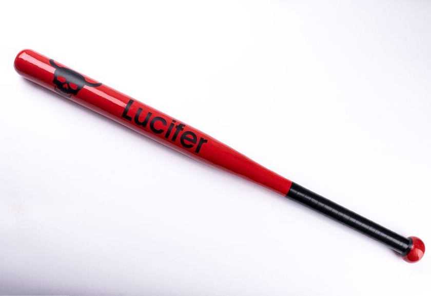 Wooden Baseball Bat - Lucifer - Red - 80 Cm