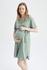 Defacto Regular Fit Short Sleeve Standart Maternity Dress