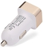 FSGS White And Golden Awei C - 200 Dual-port 2.4A USB Smart Car Charger 69068