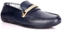 John Galliano Exquisite Gold Double Roped Designed Leather Shoe - Blue
