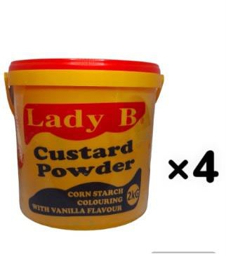 Lady B Vanilla Custard Powder -2kg By 4